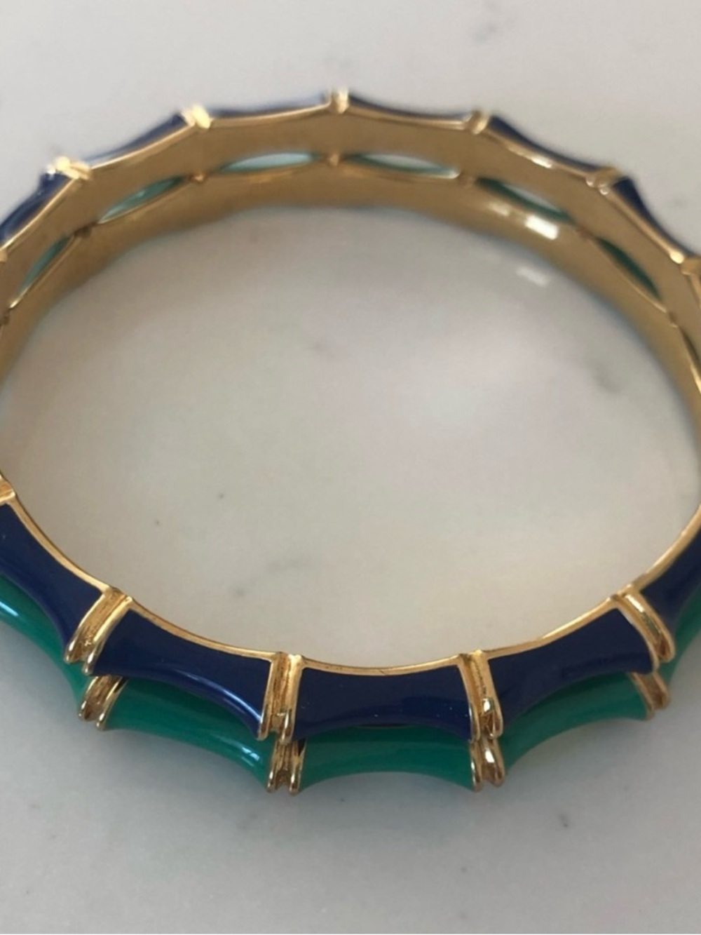 Stella & Dot Bamboo-Style Enamel Julep Bangles - Picture 3 of 5